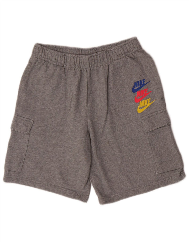 Nike Mens Sport Shorts Pequeno Algodão Cinza