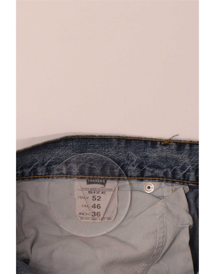 Jeans recortados masculino Carrera W36 L25 algodão azul