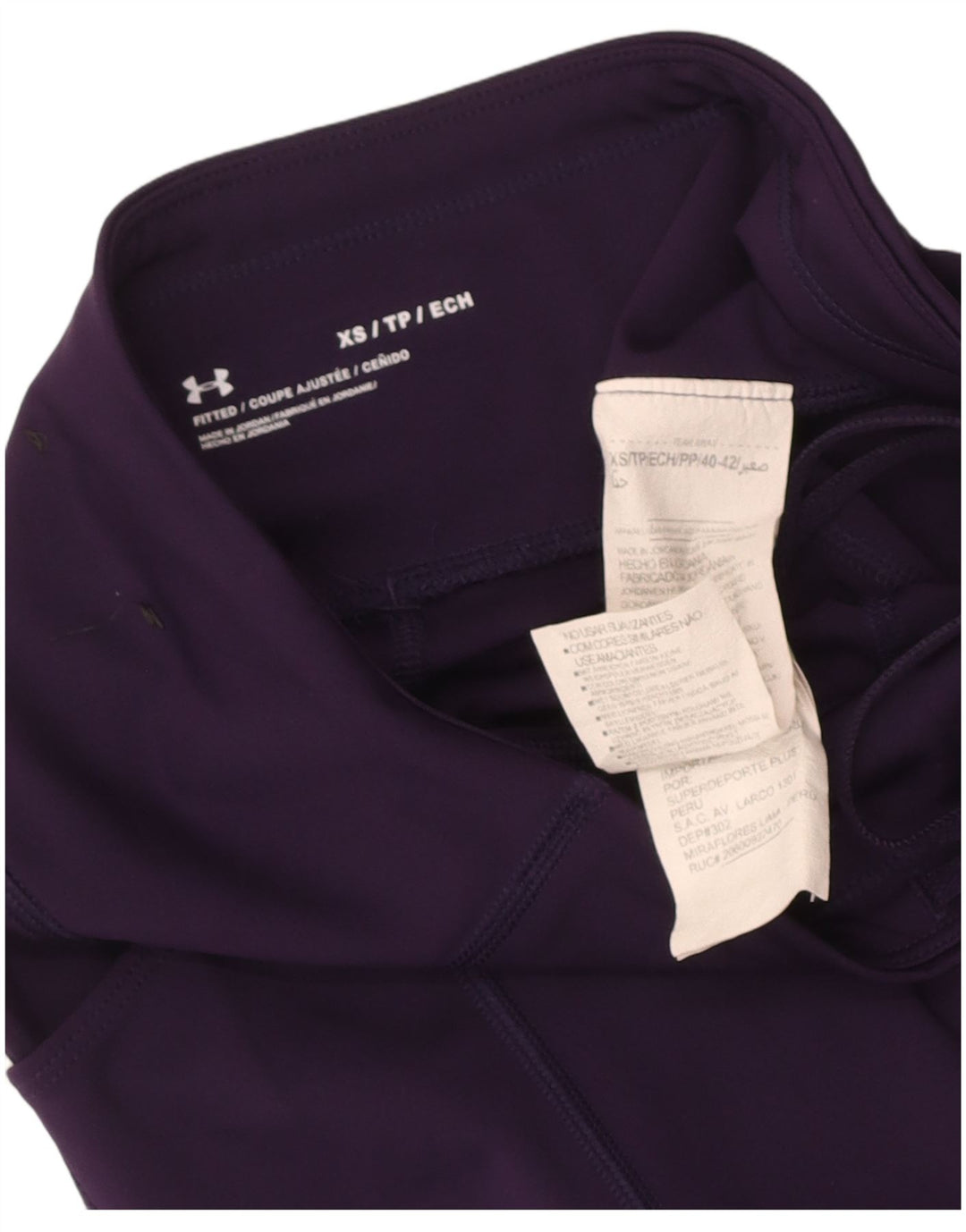 Under Armour Womens Leggings UK 4 XS Roxo Poliéster