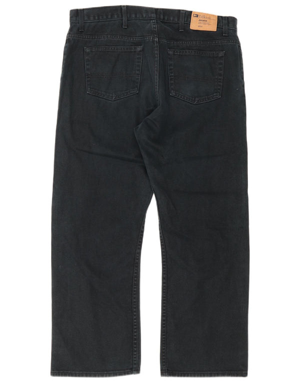 Calça jeans reta masculina Marks & Spencer Blue Harbor W38 L29 algodão preto