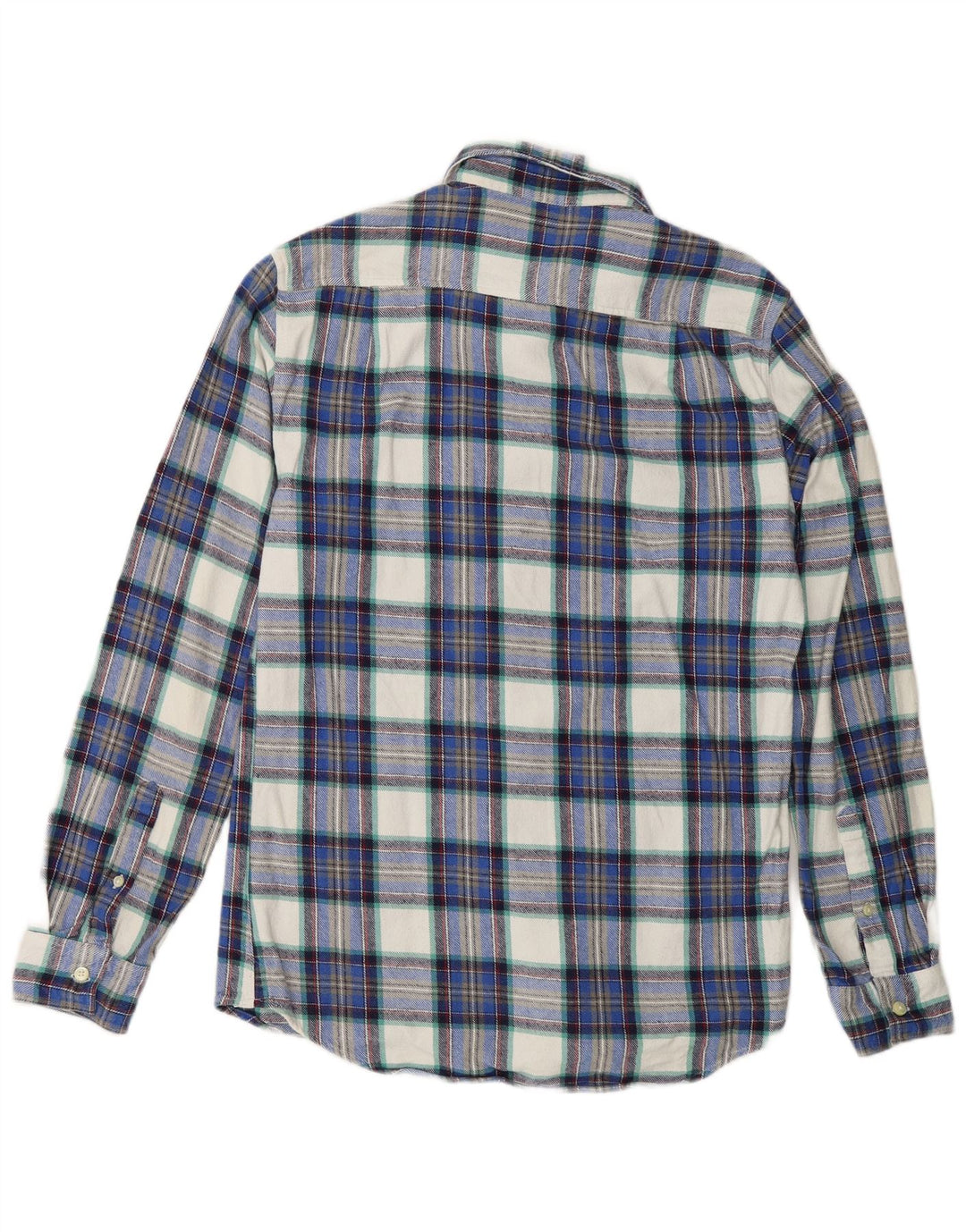 Camisa masculina de flanela Jack Wills pequena xadrez azul marinho de algodão