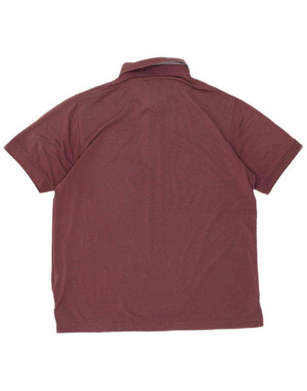 Camisa polo masculina Rohan grande poliéster cor de vinho