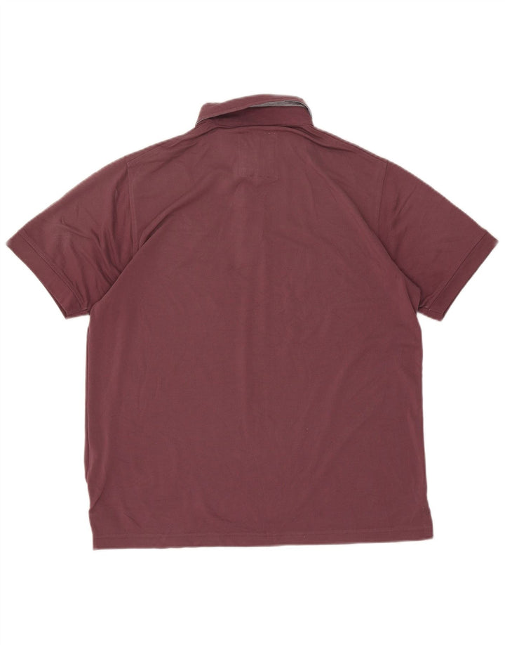 Camisa polo masculina Rohan grande poliéster cor de vinho