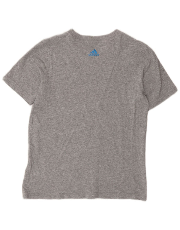 Camiseta Adidas Meninos Graphic Top 11-12 Anos Cinza Algodão
