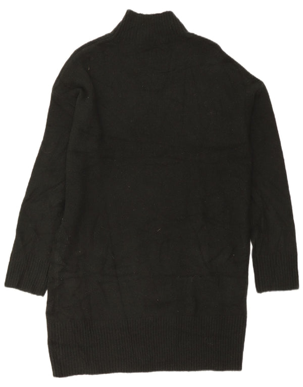 Vestido feminino Oasis de manga comprida oversized Reino Unido 14 médio preto acrílico