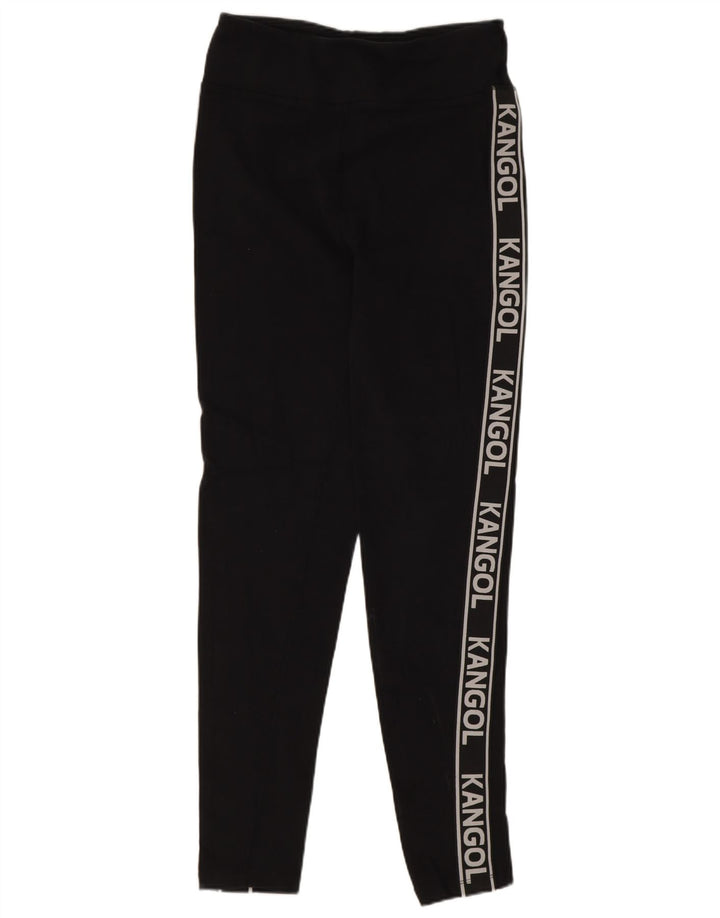 Leggings femininas Kangol gráficas UK 12 algodão preto médio
