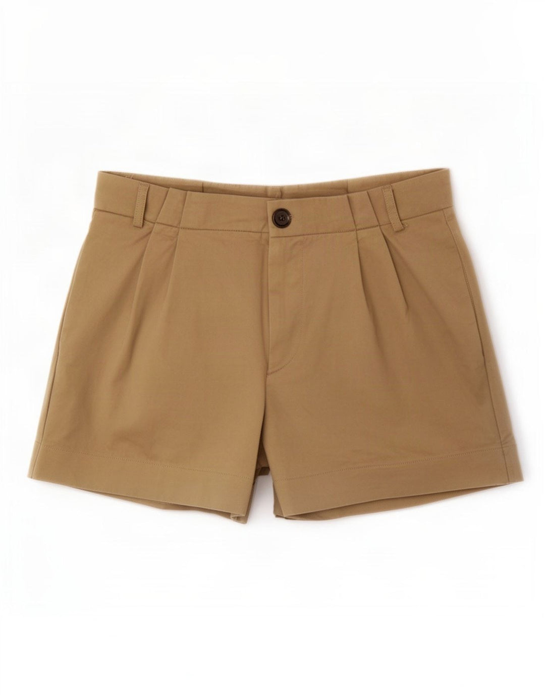 Zara Shorts feminino casual pegged médio W28 algodão bege