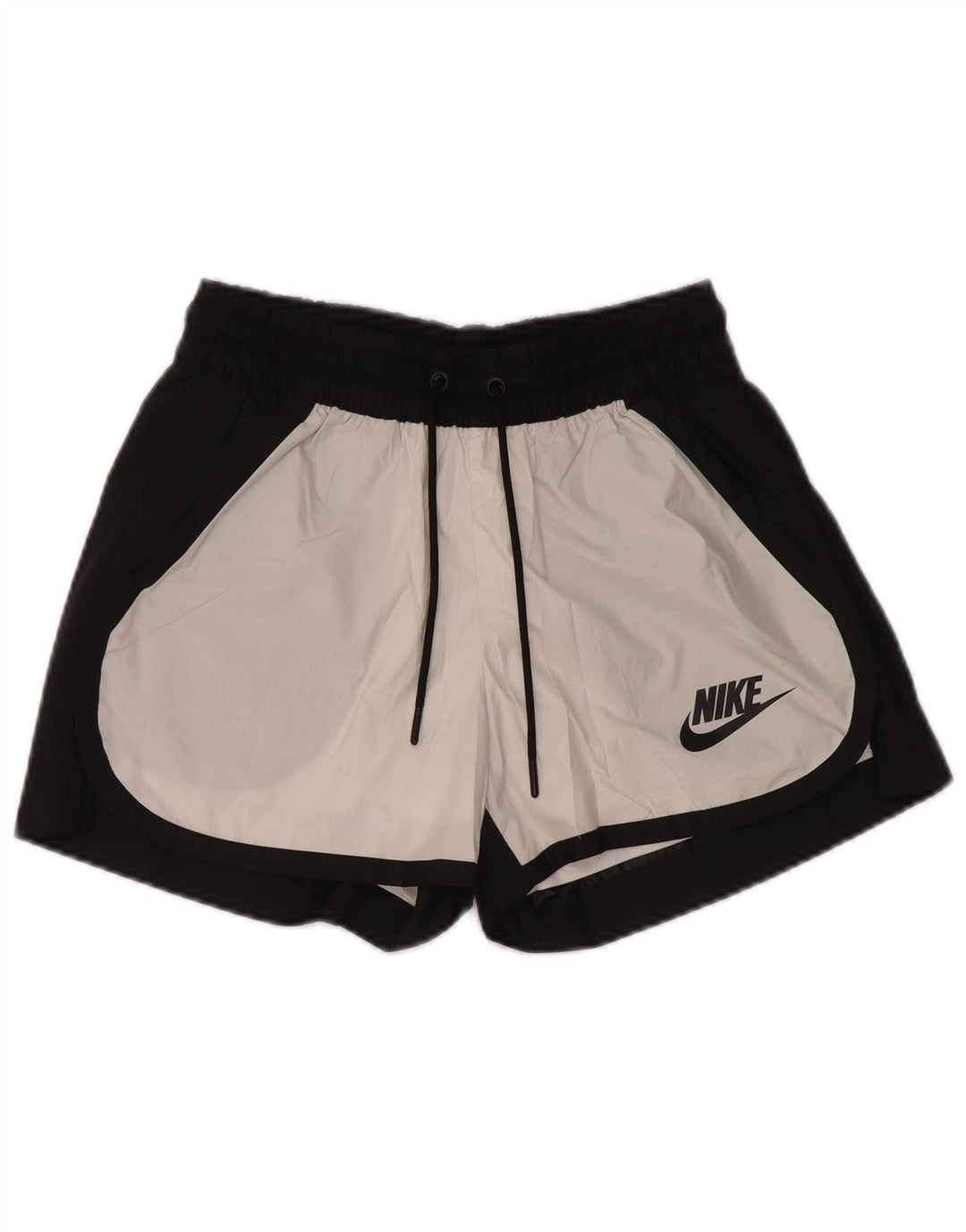 Shorts esportivos femininos NIKE UK 6 XS preto colorblock poliéster