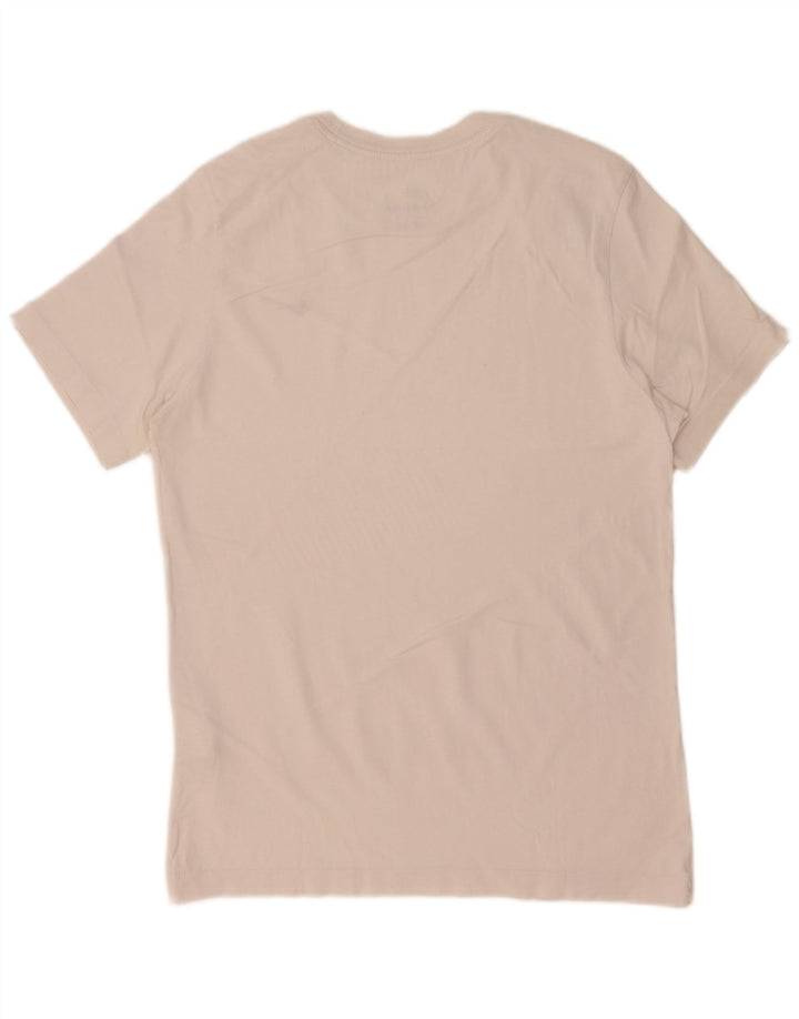 Nike Mens Camiseta Top Pequeno Algodão Branco