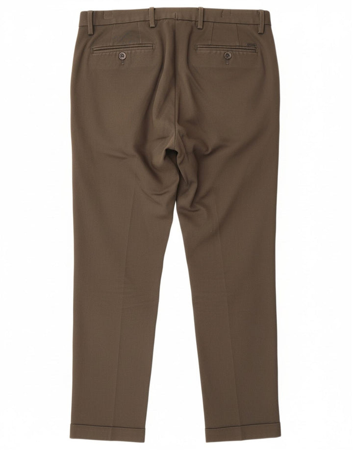 Calça Chino Masculina MASSIMO DUTTI EU 40 Médio W34 L28 Verde Clássico