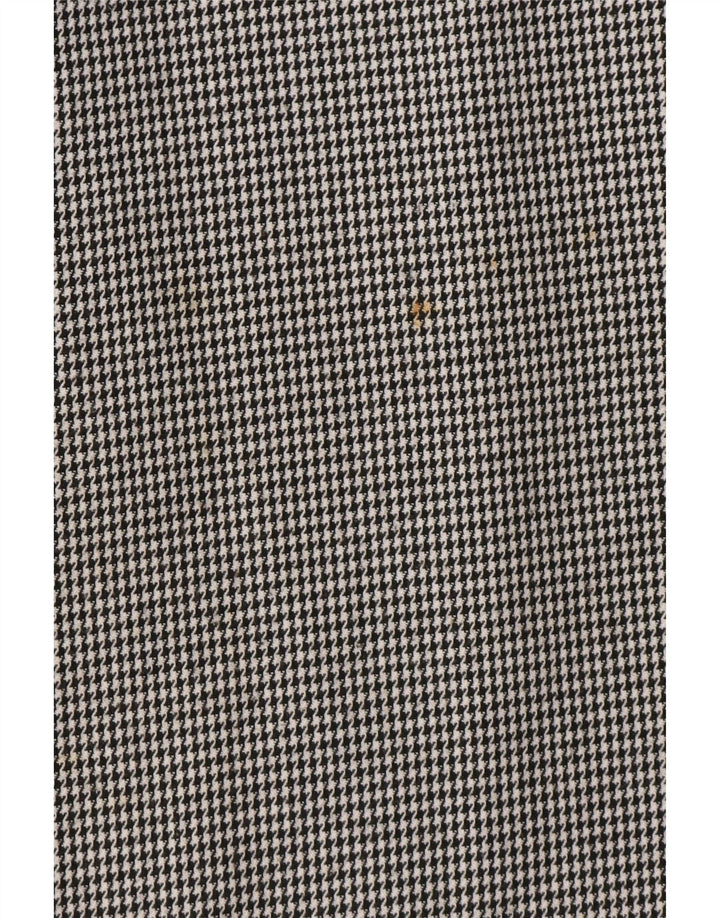 ST. BERNARD saia midi reta feminina Reino Unido 16 grande W30 preto houndstooth