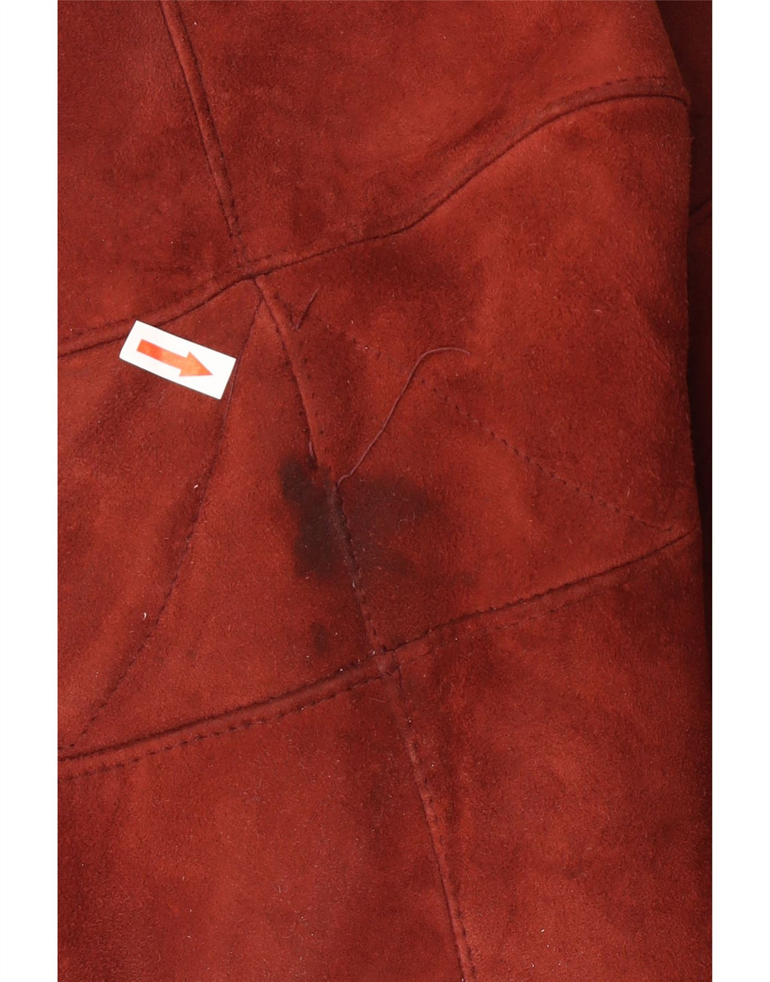 Jaqueta feminina vintage de shearling IT 42 Shearling médio Borgonha