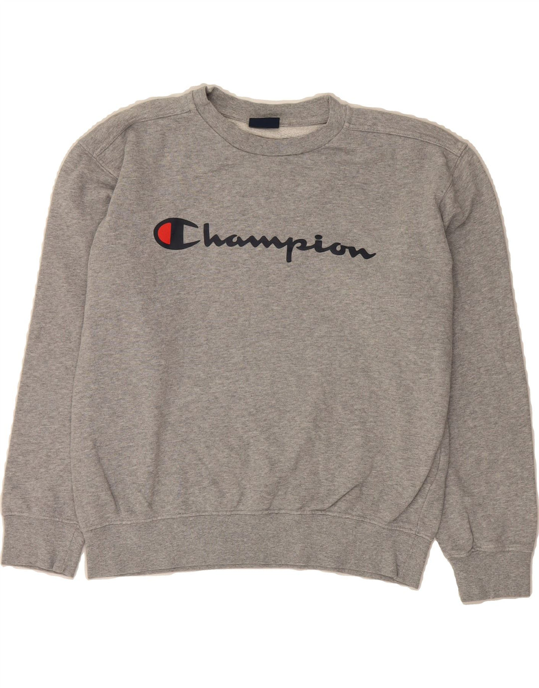 CHAMPION Womens Oversized Graphic Sweatshirt Jumper UK 16 Large Grey Vintage Champion and Second-Hand Champion from Messina Hembry 