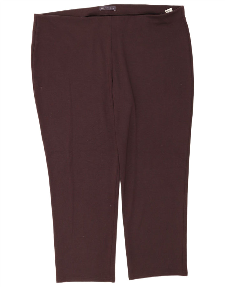 Leggings Slim Feminina Marks & Spencer Reino Unido 22 3XL Poliéster Marrom