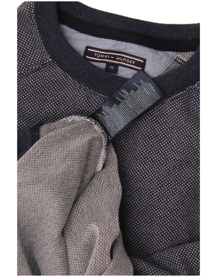 Tommy Hilfiger moletom masculino jumper médio algodão azul marinho