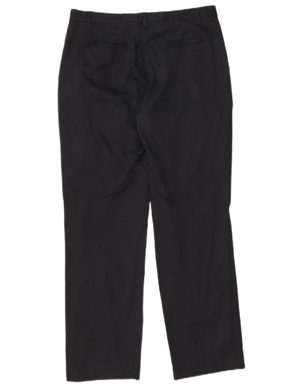 Calça masculina de terno reto Ted Baker W34 L30 algodão preto