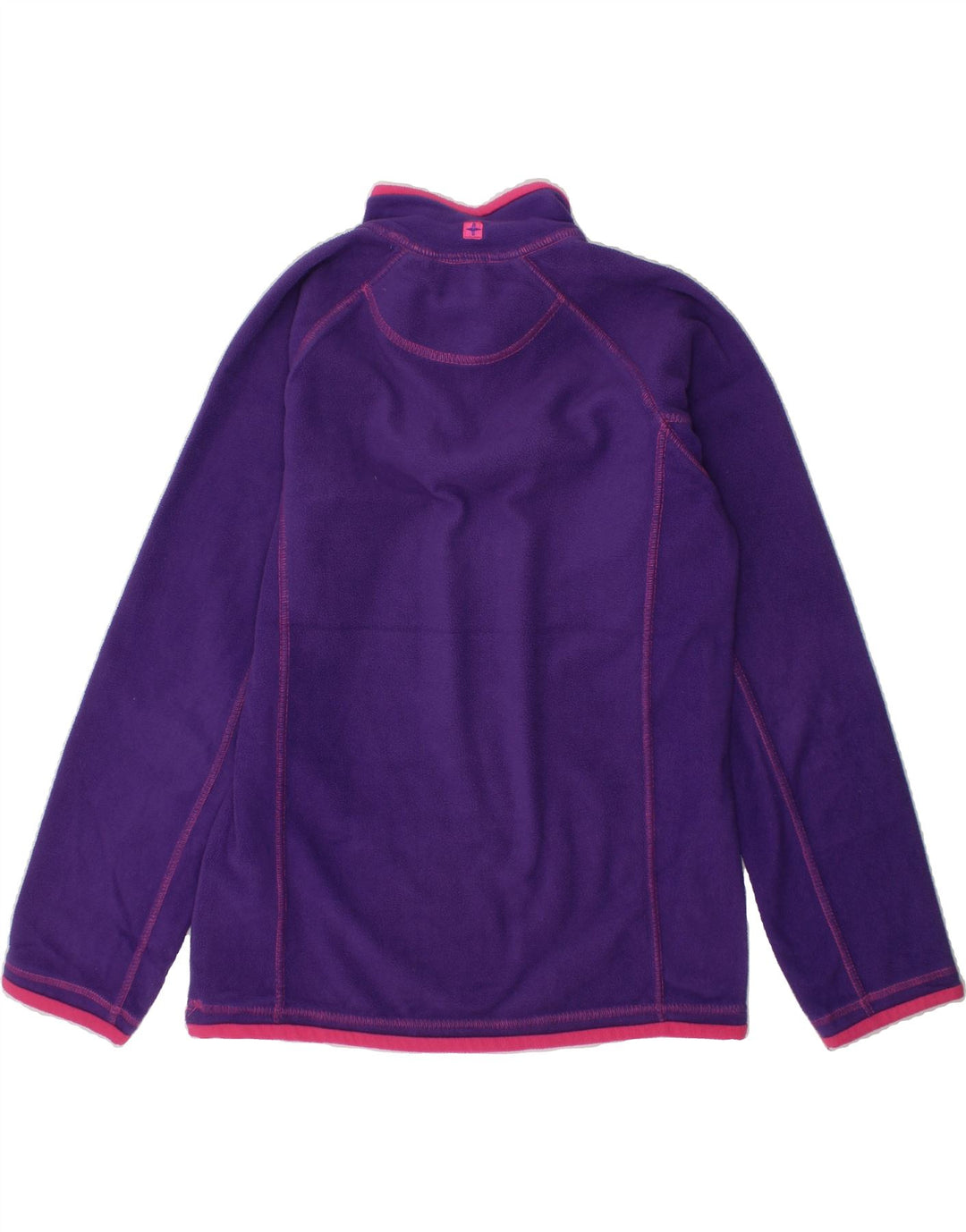 MOUNTAIN WAREHOUSE Girls Zip Neck Fleece Jumper 11-12 Years Purple Vintage Mountain Warehouse and Second-Hand Mountain Warehouse from Messina Hembry 