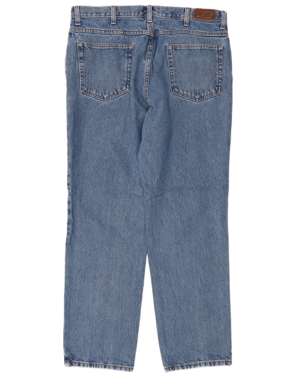 L.L.Bean Mens Classic Fit Straight Jeans W36 L30 Azul Algodão