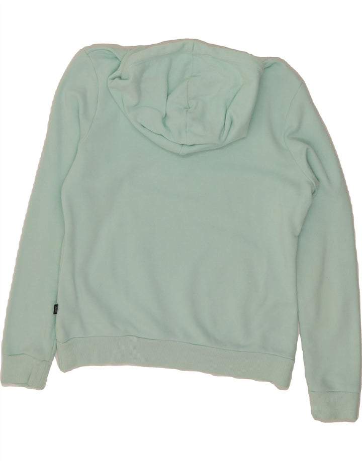 PUMA Womens Hoodie Jumper UK 14 Medium Turquoise Cotton Vintage Puma and Second-Hand Puma from Messina Hembry 