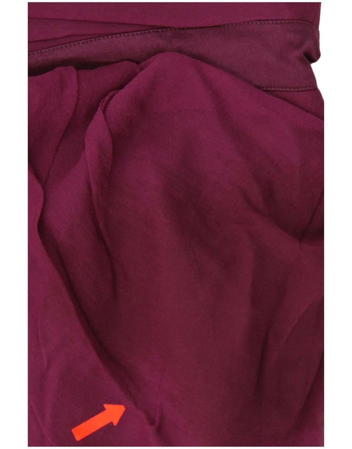 Vestido feminino Karen Millen de um ombro Reino Unido 12 poliéster roxo médio