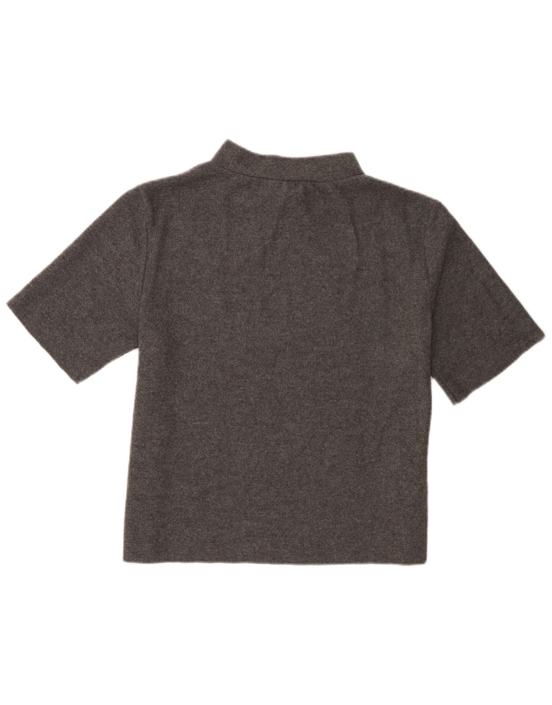 Camiseta feminina Zara UK 14 grande poliéster cinza