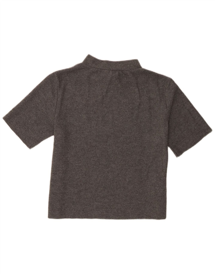 Camiseta feminina Zara UK 14 grande poliéster cinza