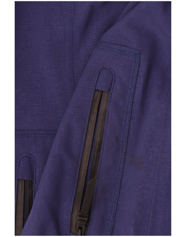 Capa de chuva feminina com capuz Marks & Spencer Reino Unido 14 médio azul marinho