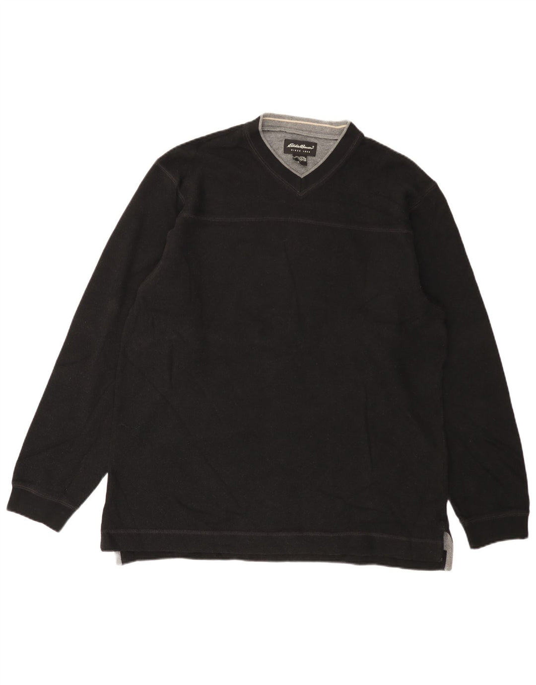 Eddie Bauer moletom masculino jumper grande algodão preto