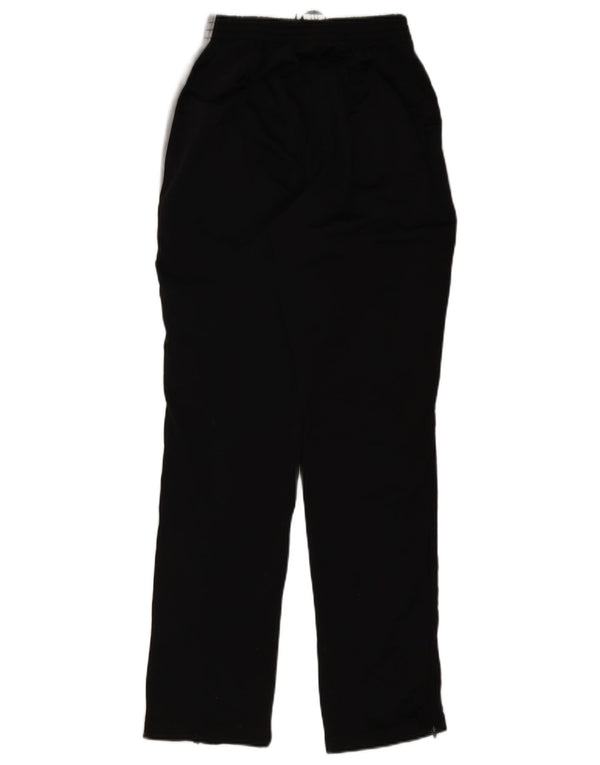 Calça de treino masculina Adidas UK 36/38 pequena preta colorblock poliéster