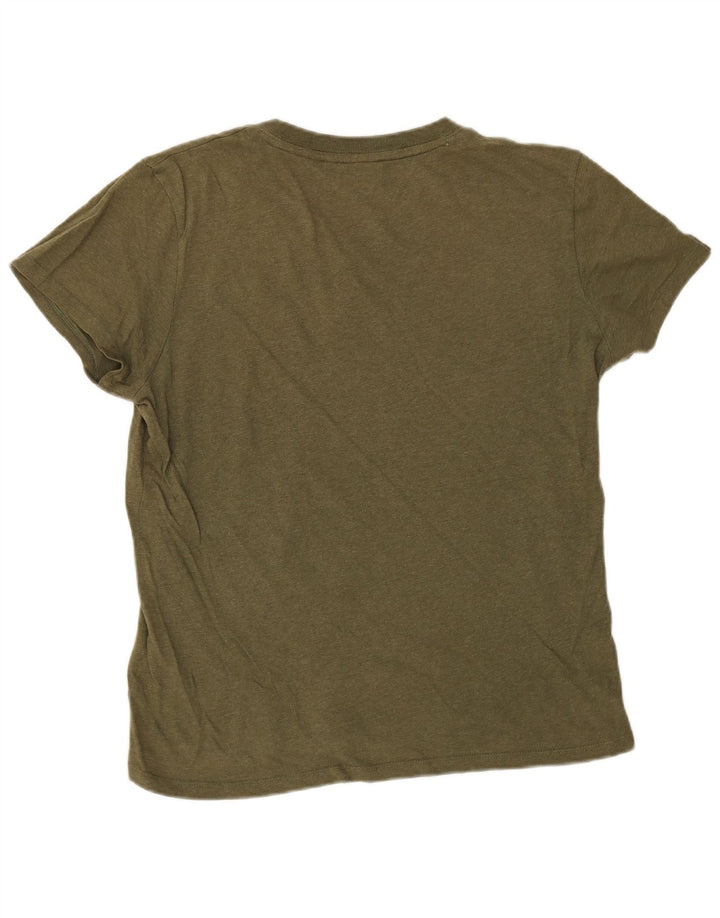 Camiseta masculina Superdry Top médio algodão cáqui