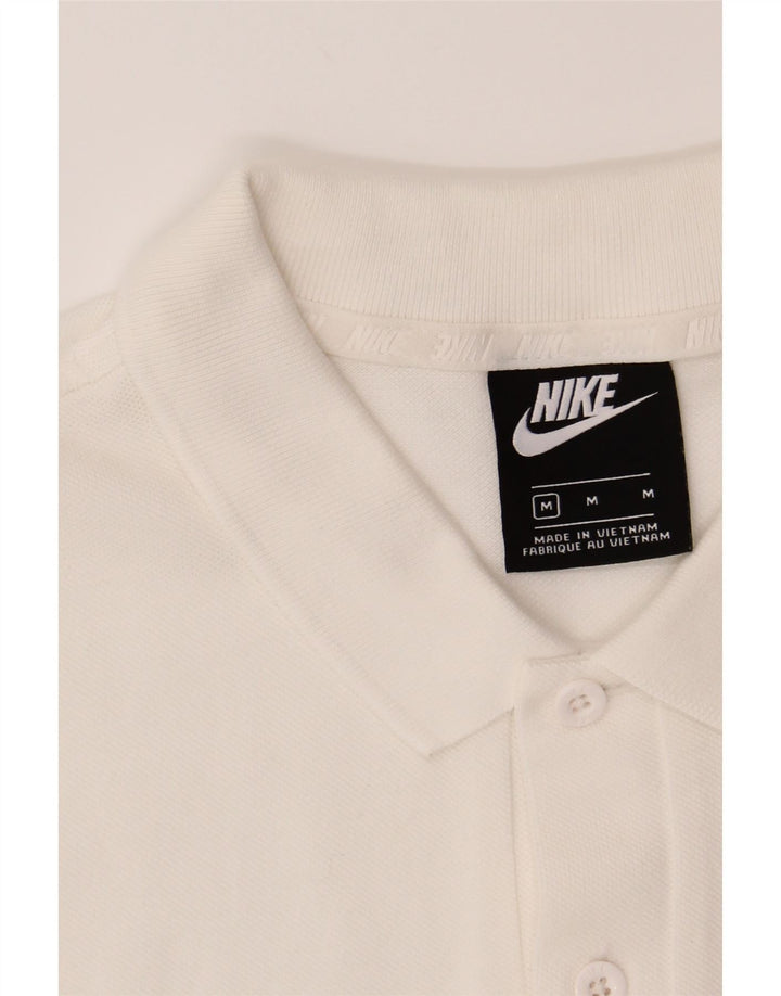 NIKE Mens Polo Shirt Medium White Cotton Vintage Nike and Second-Hand Nike from Messina Hembry 