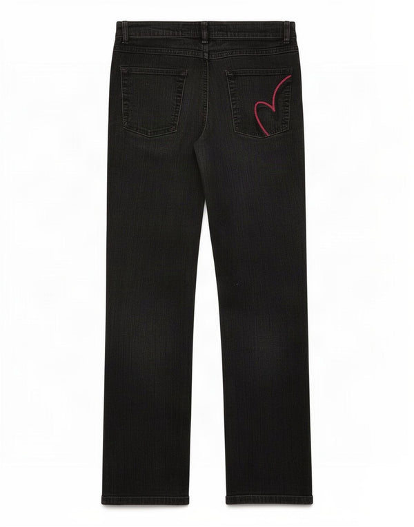Marks & Spencer Womens Per Una Straight Jeans UK 10 Small W27 L28 Black