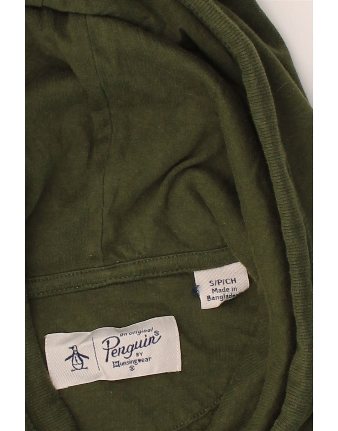 PENGUIN Mens Hoodie Jumper Small Green Cotton Vintage Penguin and Second-Hand Penguin from Messina Hembry 