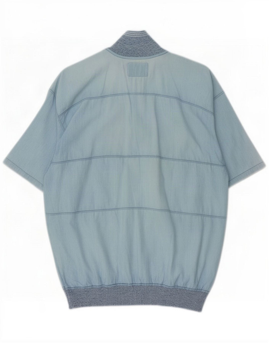 Malagrida Camisa masculina de manga curta pulôver azul médio Colourblock