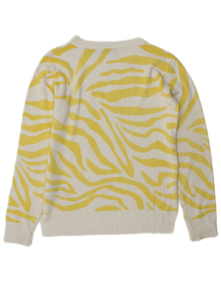 Suéter feminino Marks & Spencer com gola canoa Reino Unido 8 pequeno amarelo