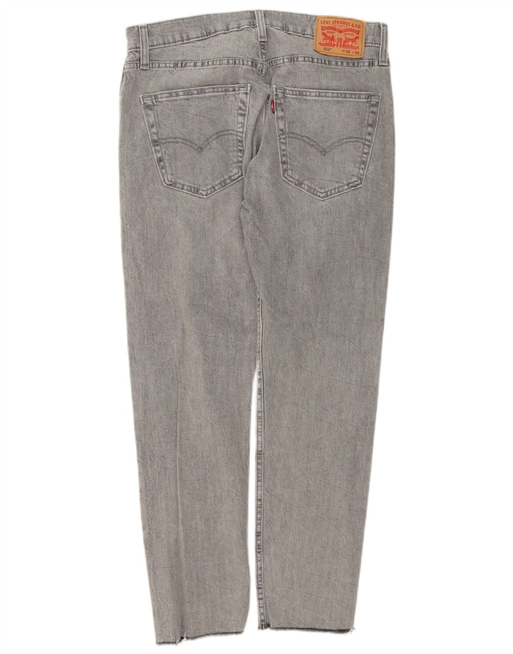 Calça jeans masculina Levi's 512 Slim Tapered W32 L28 cinza algodão