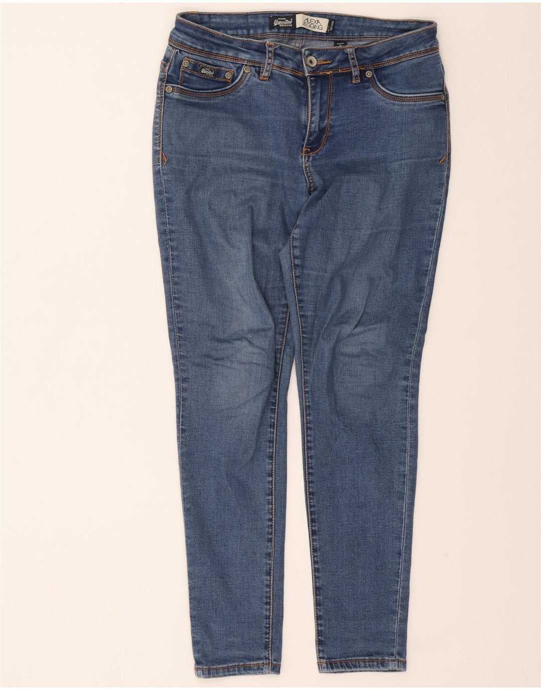 SUPERDRY Womens Jegging Jeans W30 L28 Blue Cotton Vintage Superdry and Second-Hand Superdry from Messina Hembry 