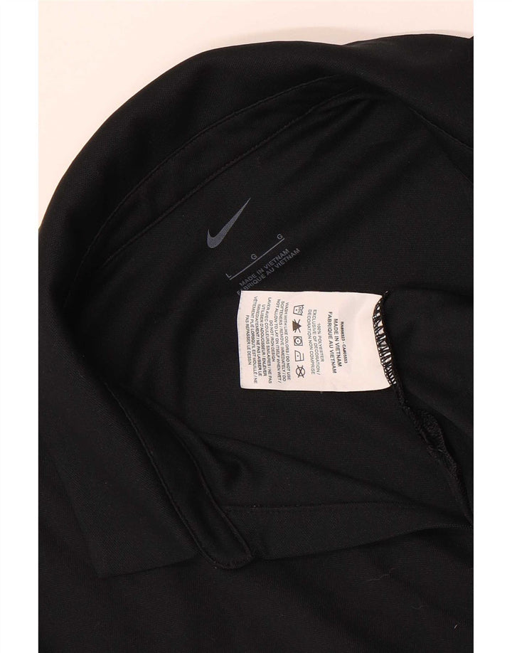 Camisa polo feminina Nike San Francisco UK 14 grande poliéster preto