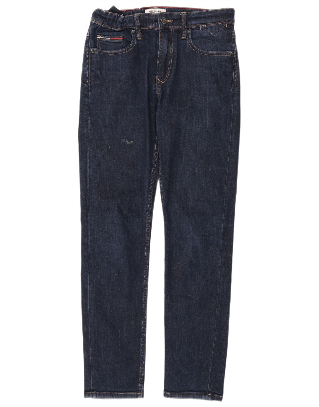 TOMMY HILFIGER Meninos Jeans Slim 13-14 Anos W26 L29 Azul Algodão