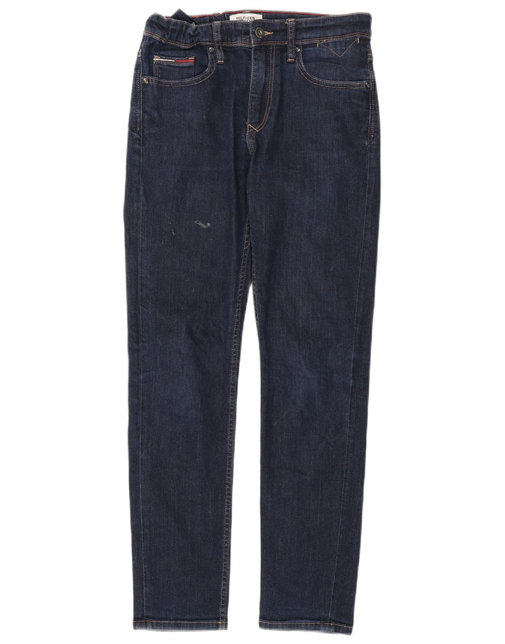 TOMMY HILFIGER Meninos Jeans Slim 13-14 Anos W26 L29 Azul Algodão