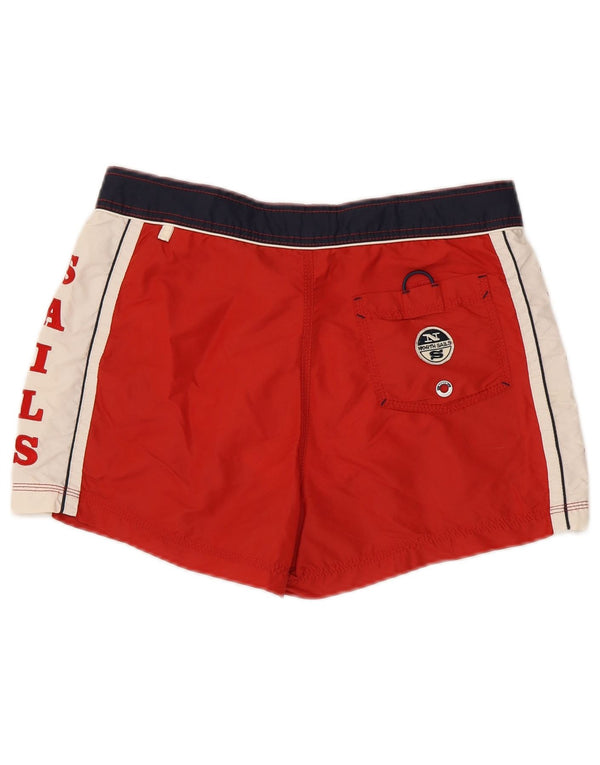 Shorts de natação masculino North Sails gráfico pequeno vermelho colorblock poliamida