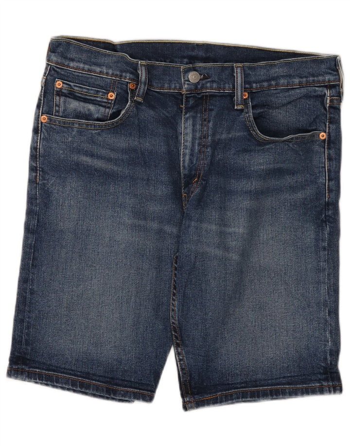 LEVI'S Masculino 502 Shorts Jeans W32 Médio Azul Algodão