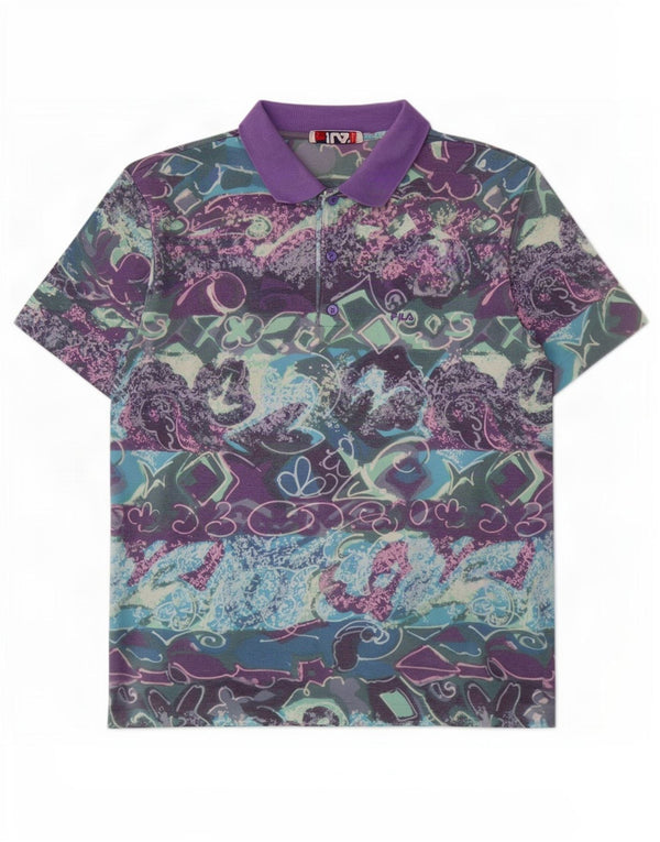 Camisa polo masculina Fila IT 52 grande multicolorida geométrica