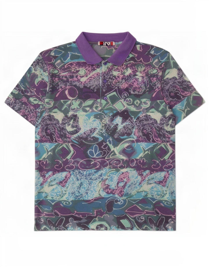 Camisa polo masculina Fila IT 52 grande multicolorida geométrica