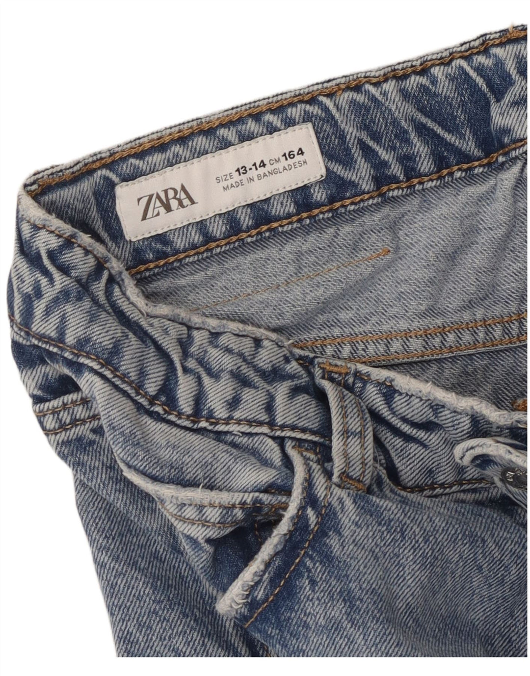 Zara Meninos Cargo Capri Jeans 13-14 Anos W28 L22 Azul