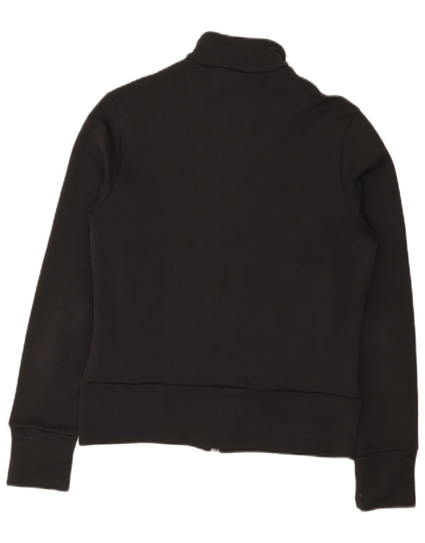 Adidas Womens Tracksuit Top Jacket UK 14 Médio Preto Poliéster