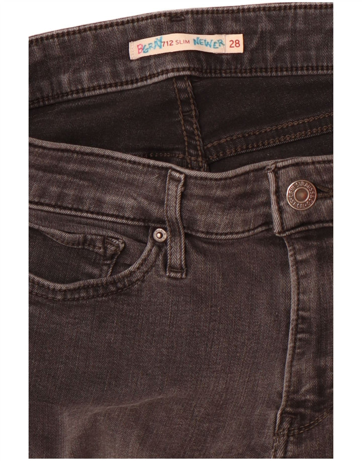 Calça jeans feminina Levi's 712 Slim W28 L30 cinza