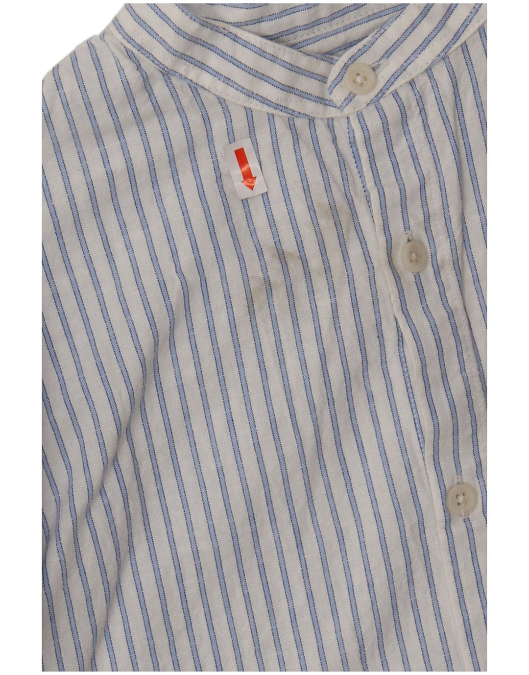Camisa masculina ZARA 8-9 anos algodão listrado branco