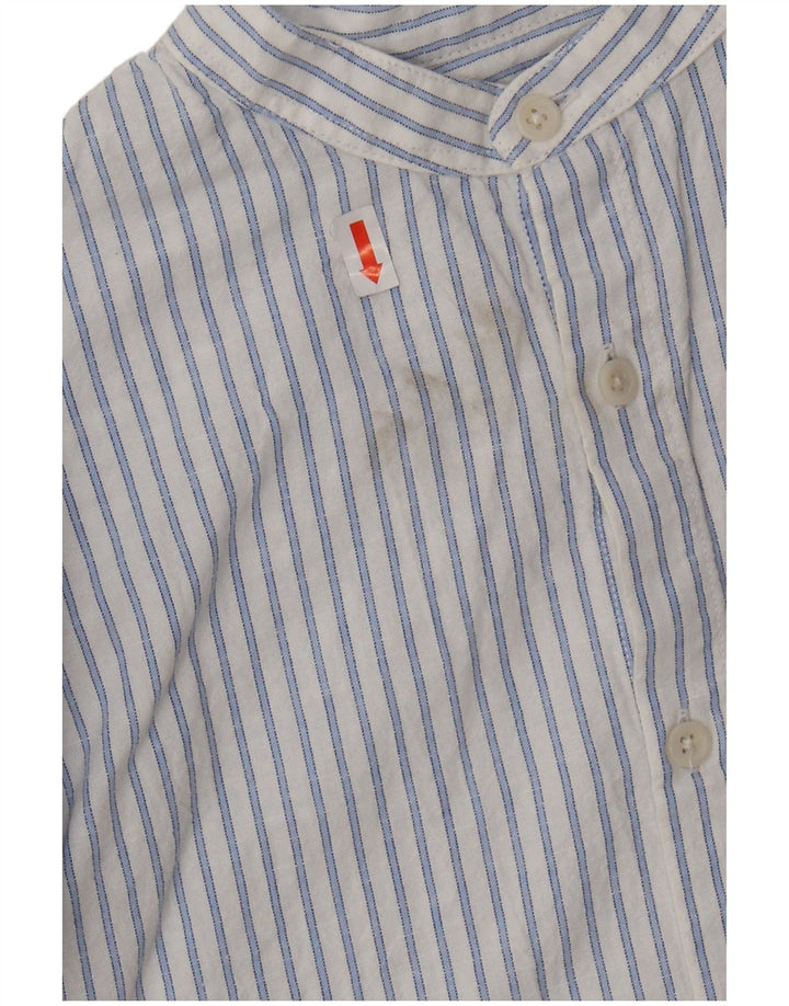 Camisa masculina ZARA 8-9 anos algodão listrado branco