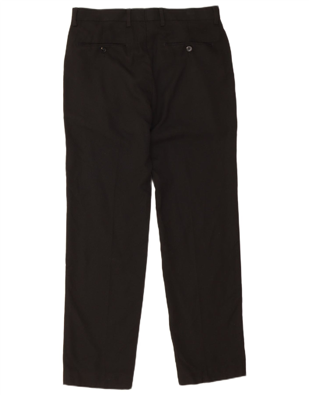 Calça chino reta feminina Marks & Spencer W32 L31 poliéster preto